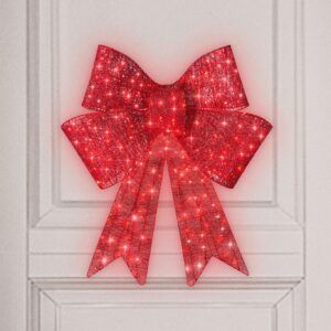LED Lit Christmas Bow – Holiday Decoration