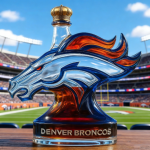 Denver Broncos whiskey bottle