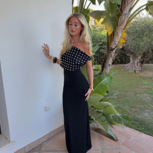 Kimmaya dress with polka dots - Black