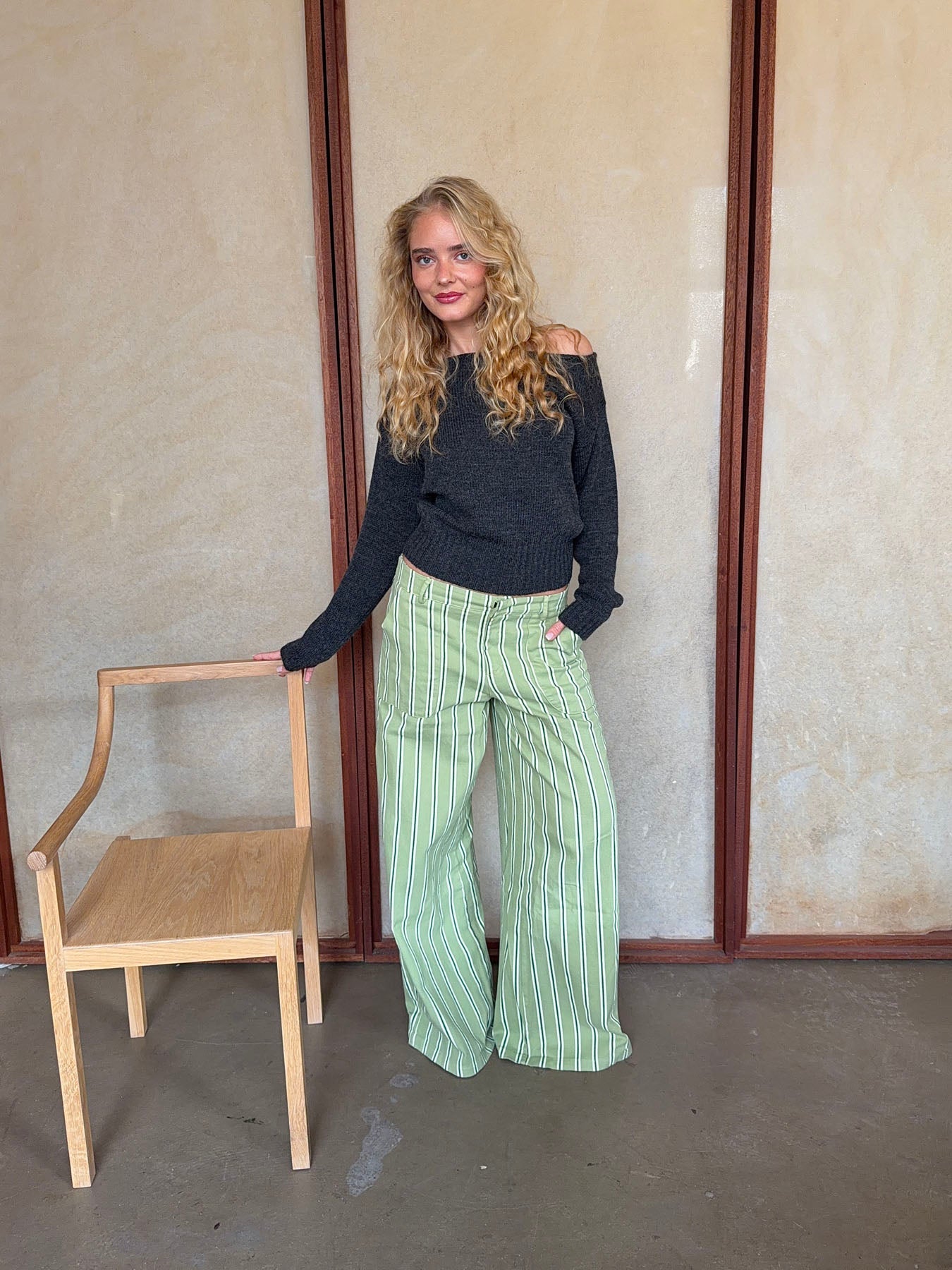 Lonny Green Striped Trousers | Women’s Casual Pants - Image 10