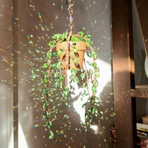 Handmade Plant Crystal Decor