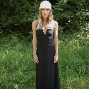 Clauda maxi dress with open back - Black