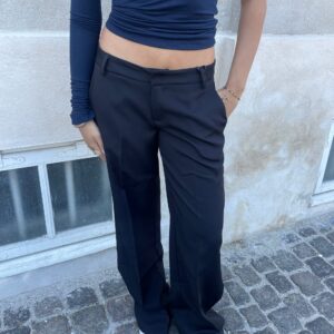 Britney low waisted suit pants - Black