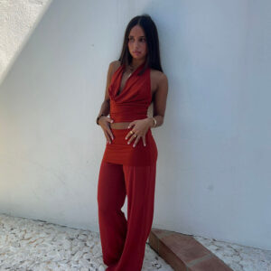 Bila Red Mesh Trousers