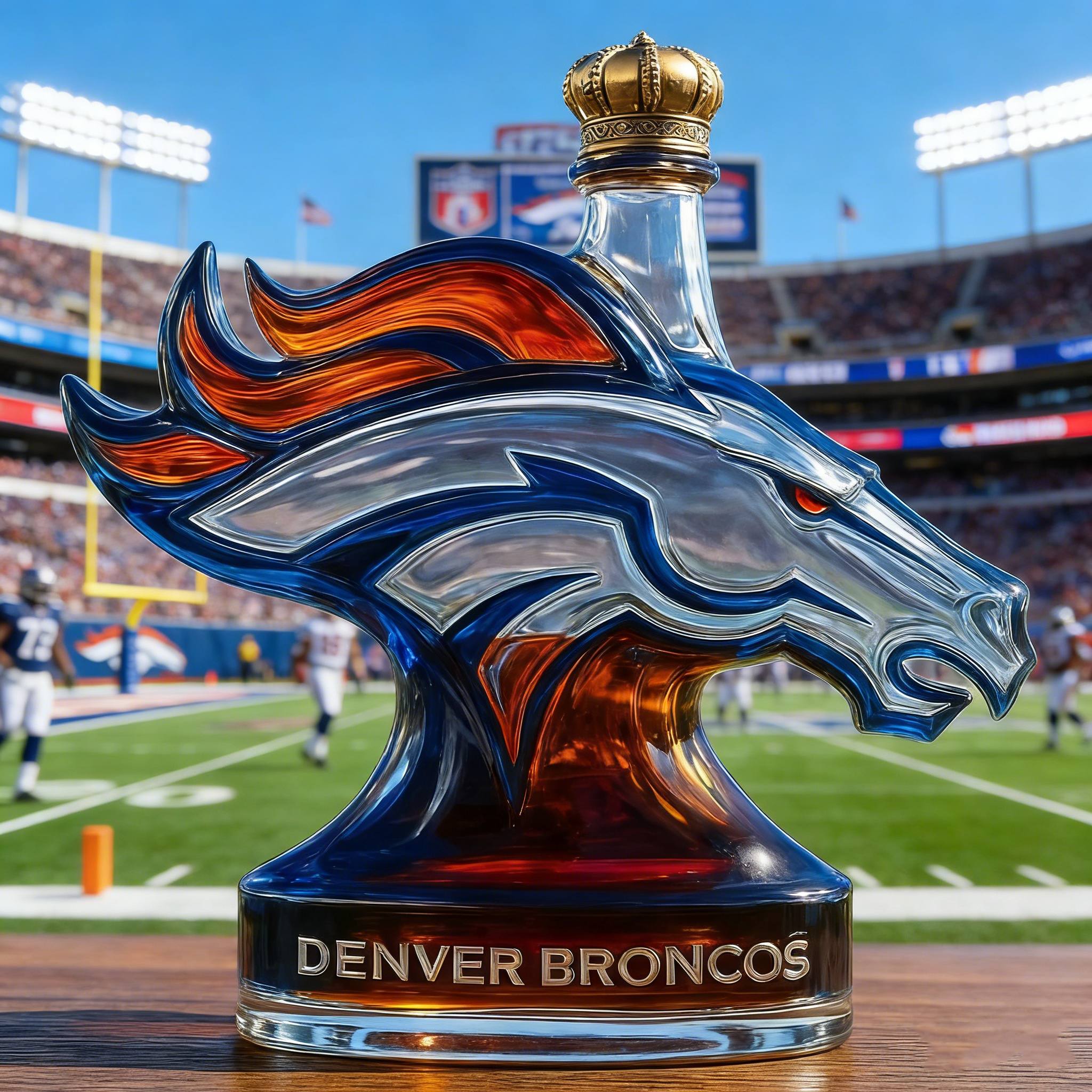 Denver Broncos whiskey bottle - Image 6