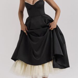 Lacework Mesh Patchwork Cami Dress