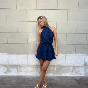 Lenea dress with open back - Blue