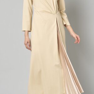 Vestido de Punto con Pliegues Laterales